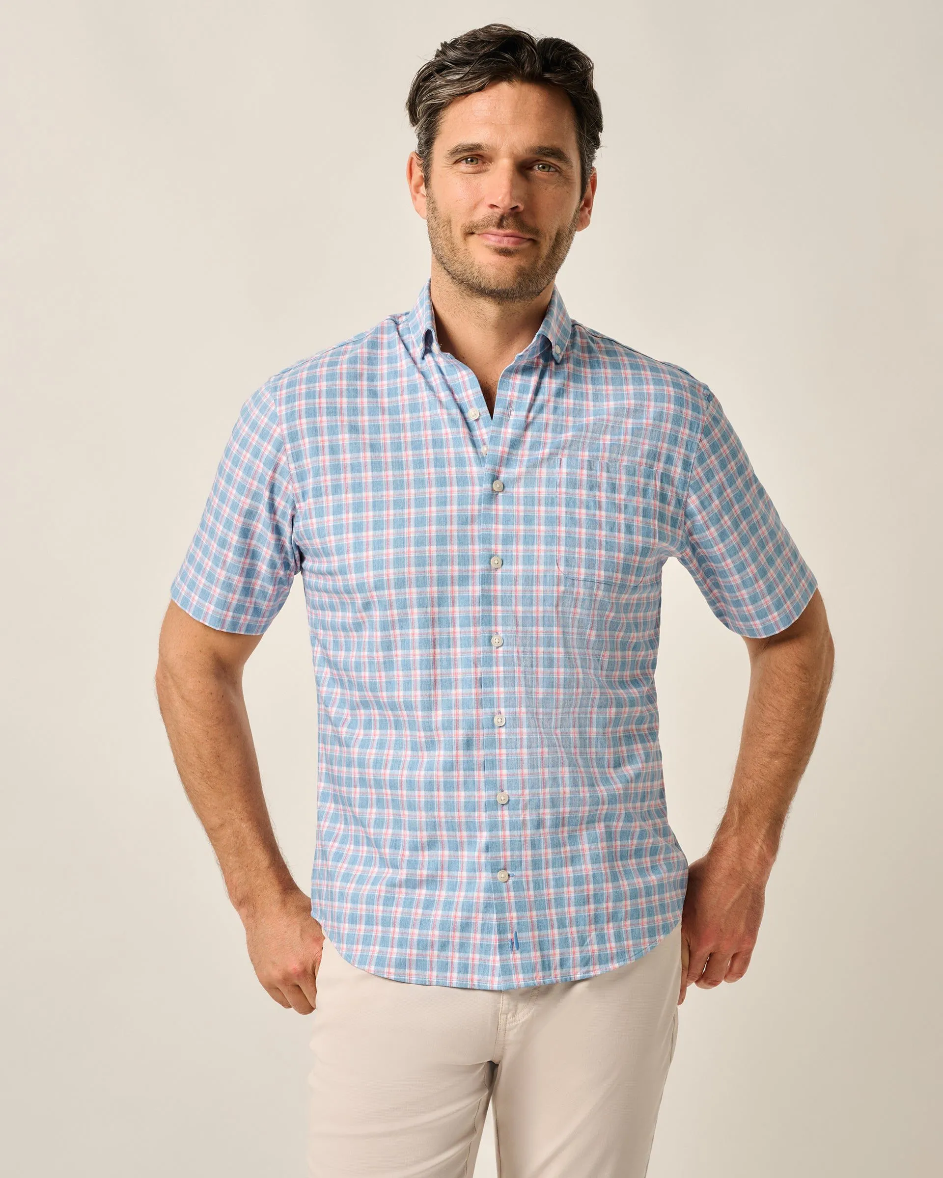 Short Sleeve Performance Button Down Shirt - Dane sold by Johnnie-O