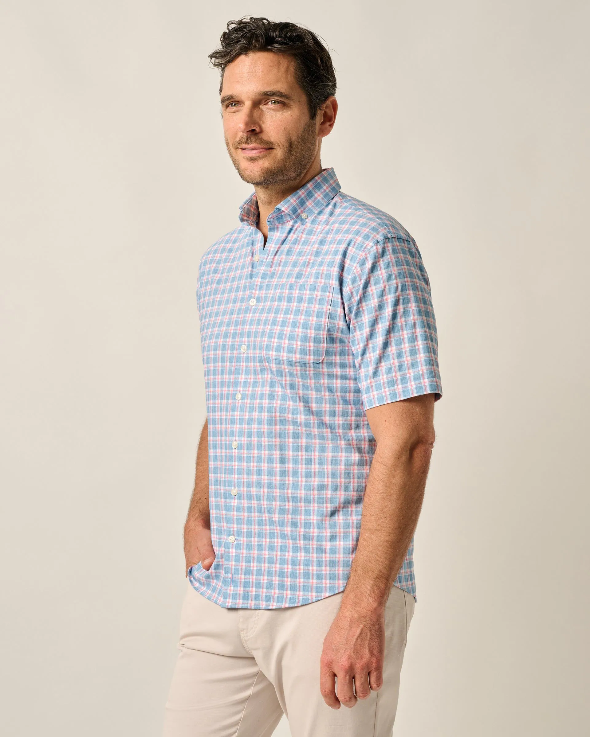 Short Sleeve Performance Button Down Shirt - Dane sold by Johnnie-O product image thumbnail 5