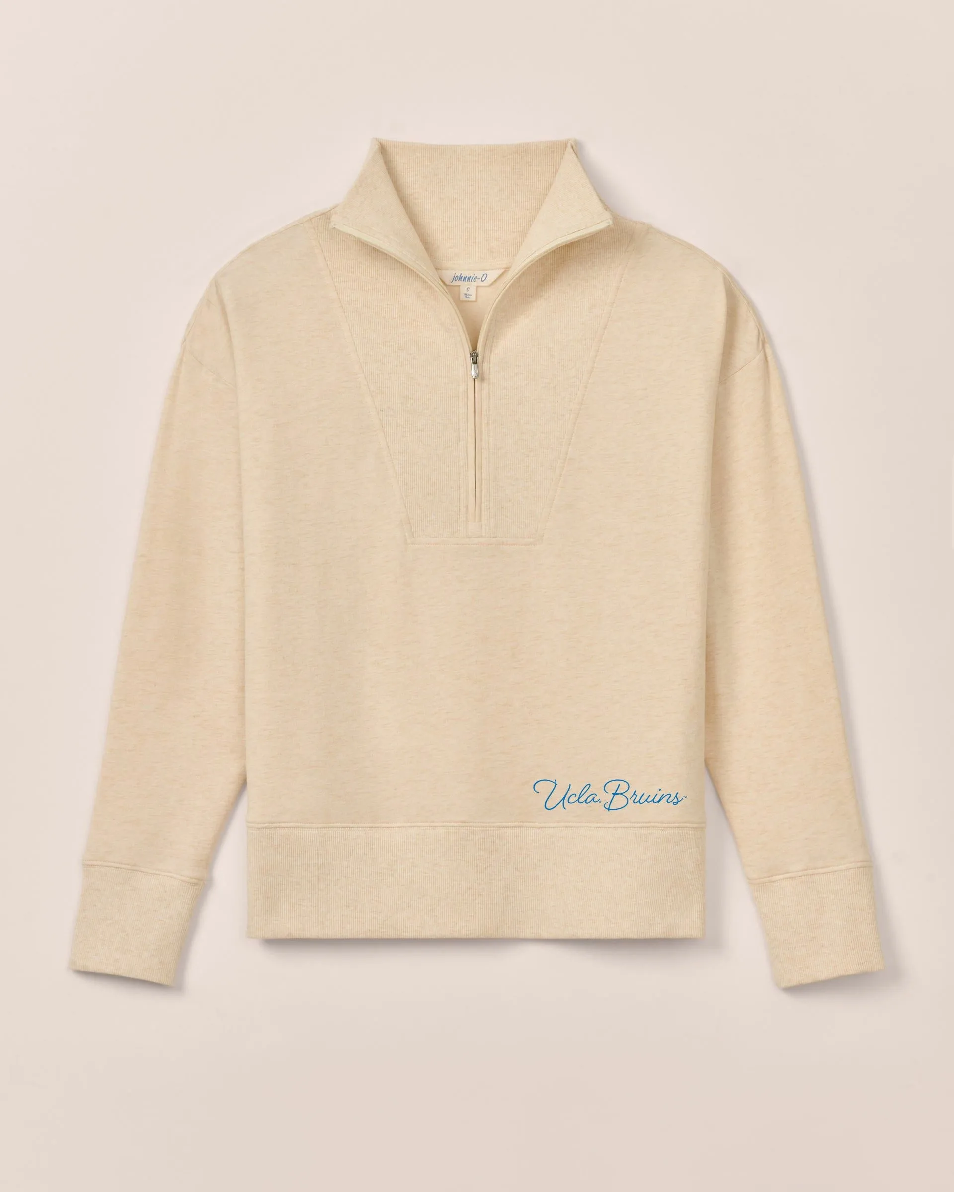 Women's UCLA Taylor Drop Shoulder Cotton 1/4 Zip - UCLA Bruins Logo sold by Johnnie-O