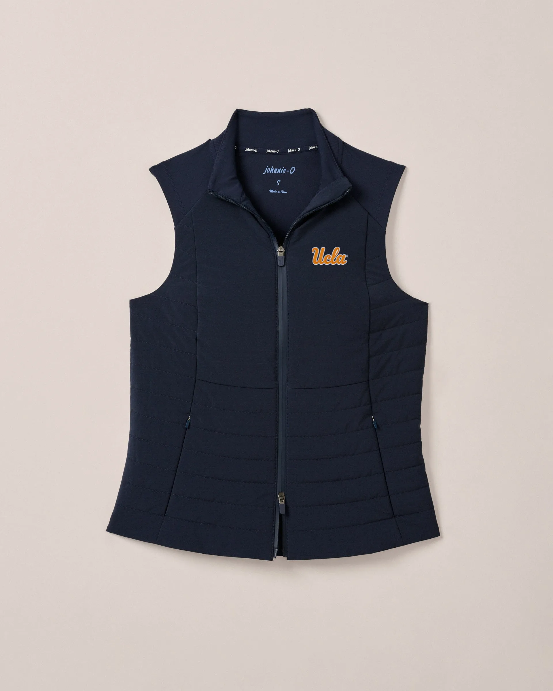 Women's UCLA Victoria Performance Mixed Media Vest sold by Johnnie-O