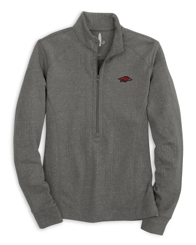 Women's Arkansas Kennedy 1/4 Zip Pullover sold by Johnnie-O