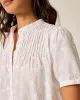 Rosie Pintuck Cotton Blouse sold by Johnnie-O