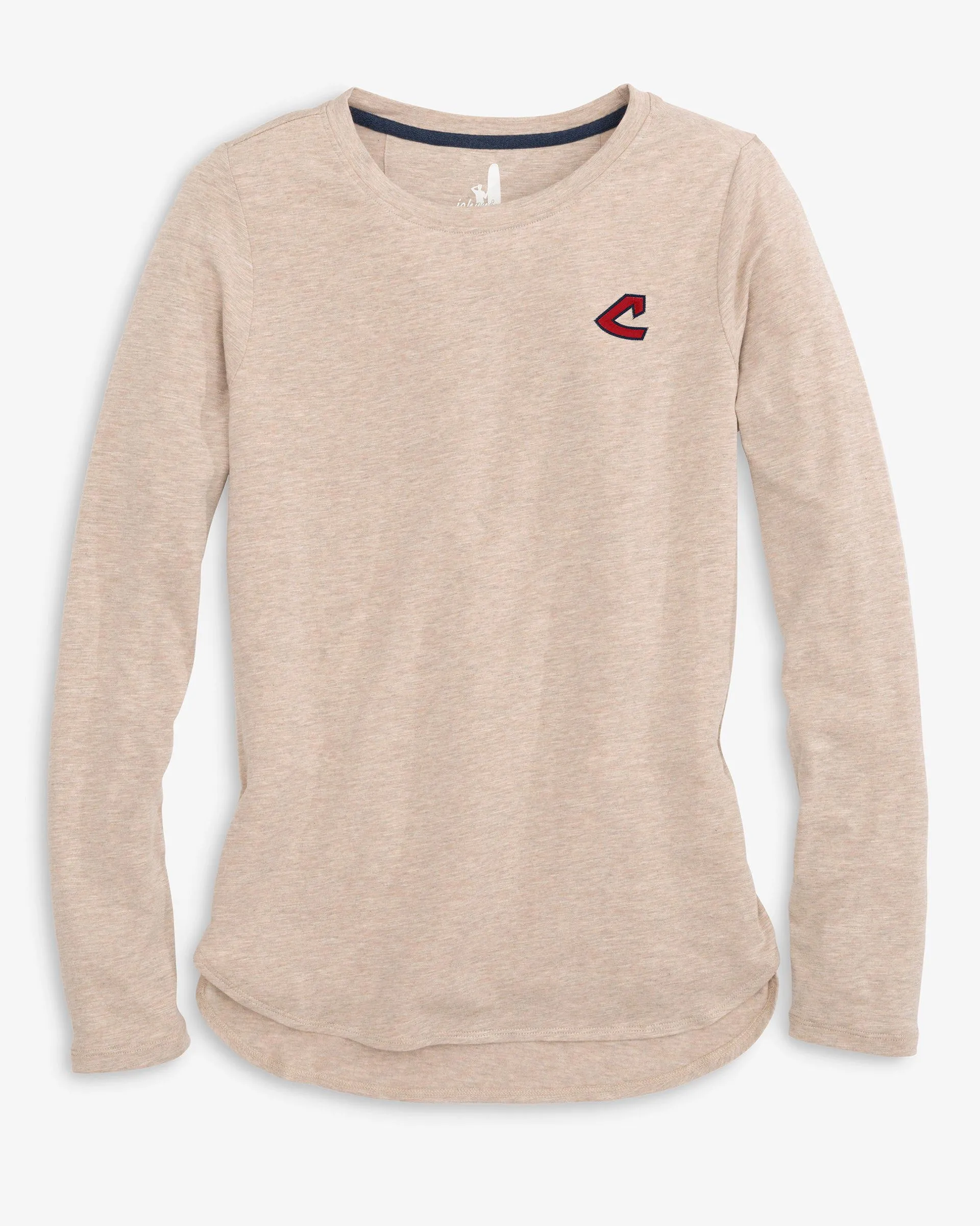 Women's Cleveland Guardians Addison Long Sleeve T-Shirt - Cooperstown Logo sold by Johnnie-O