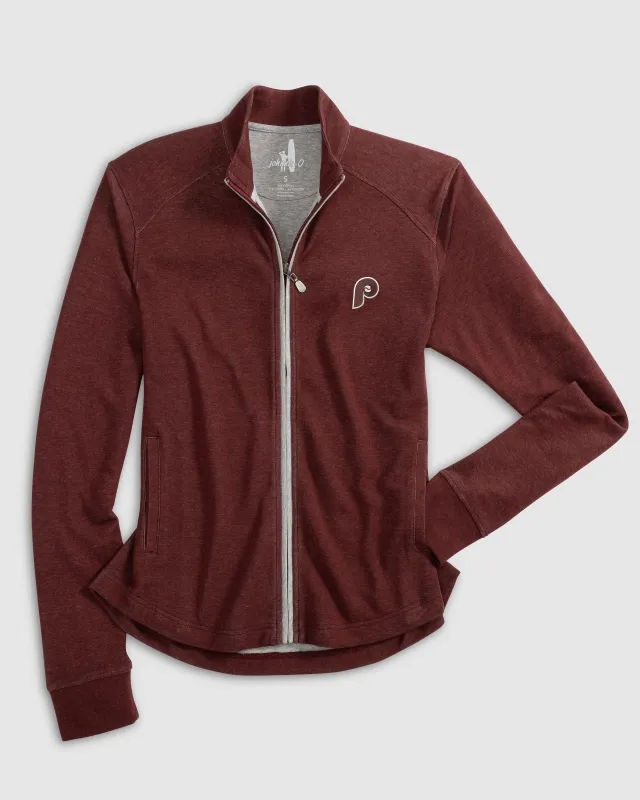 Women's Philadelphia Phillies Tomi Full Zip Jacket - Cooperstown Logo sold by Johnnie-O