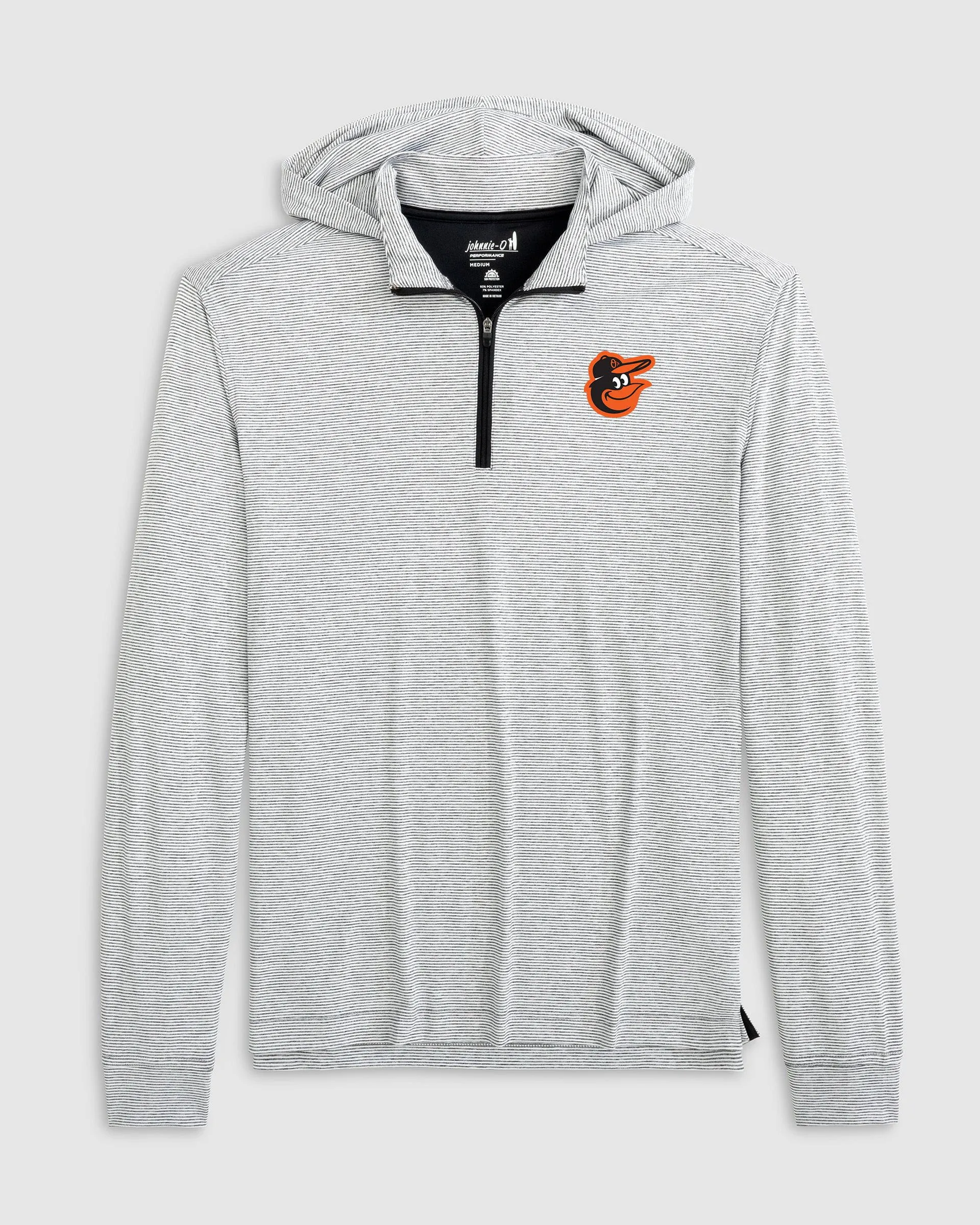 Baltimore Orioles Hybrid Performance 1/4 Zip Hoodie sold by Johnnie-O
