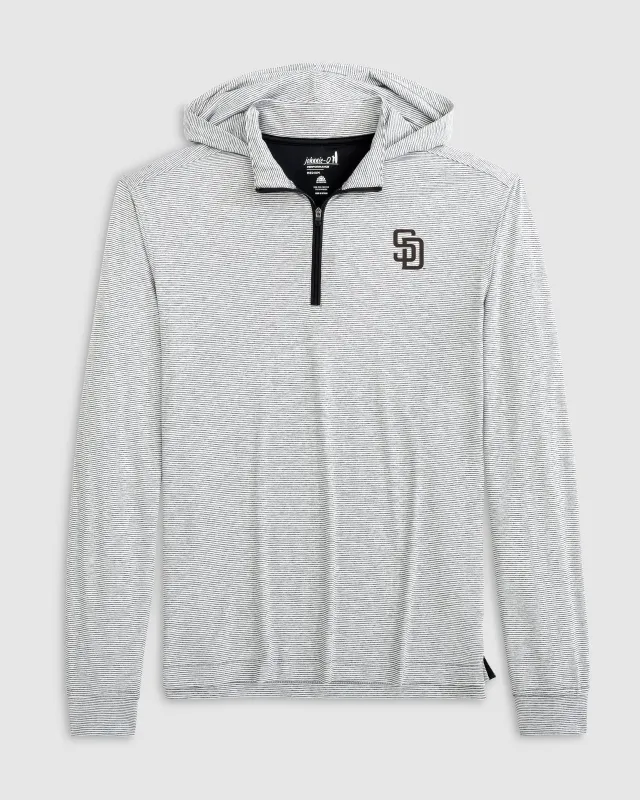 San Diego Padres Hybrid Performance 1/4 Zip Hoodie sold by Johnnie-O