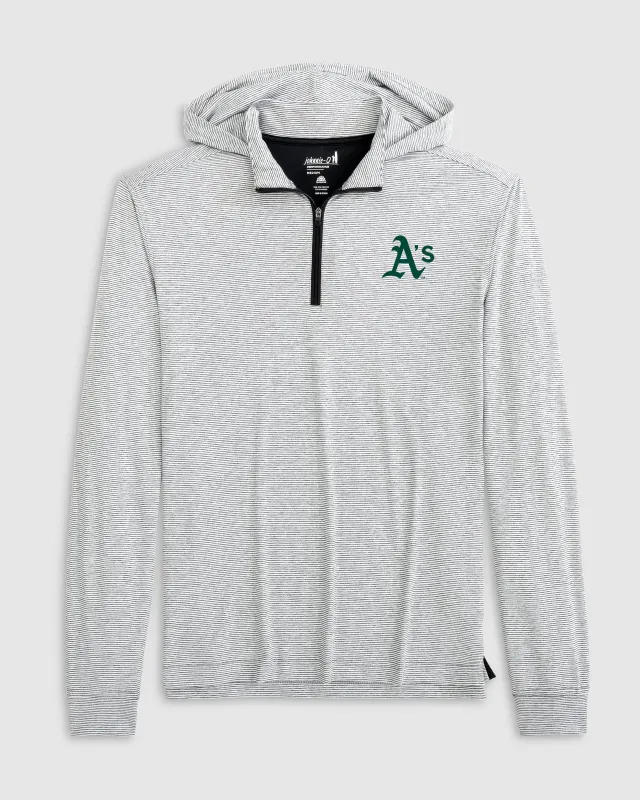 Oakland Athletics Hybrid Performance 1/4 Zip Hoodie sold by Johnnie-O