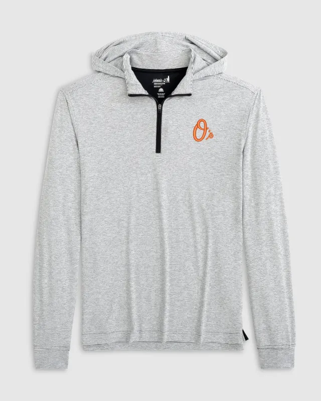 Baltimore Orioles Hybrid Performance 1/4 Zip Hoodie - O Logo sold by Johnnie-O