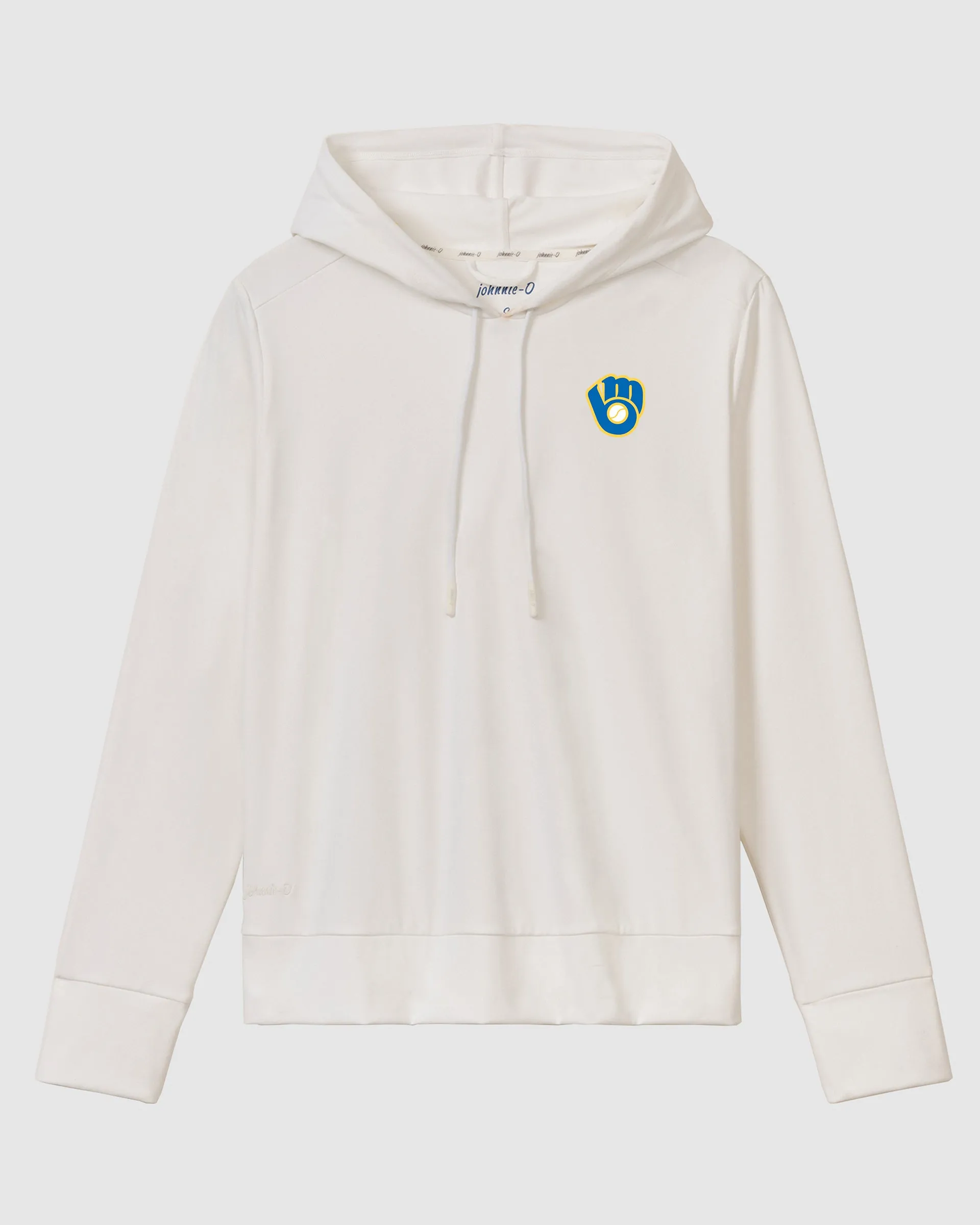 Women's Milwaukee Brewers Nalla Performance Hoodie - Cooperstown Logo sold by Johnnie-O