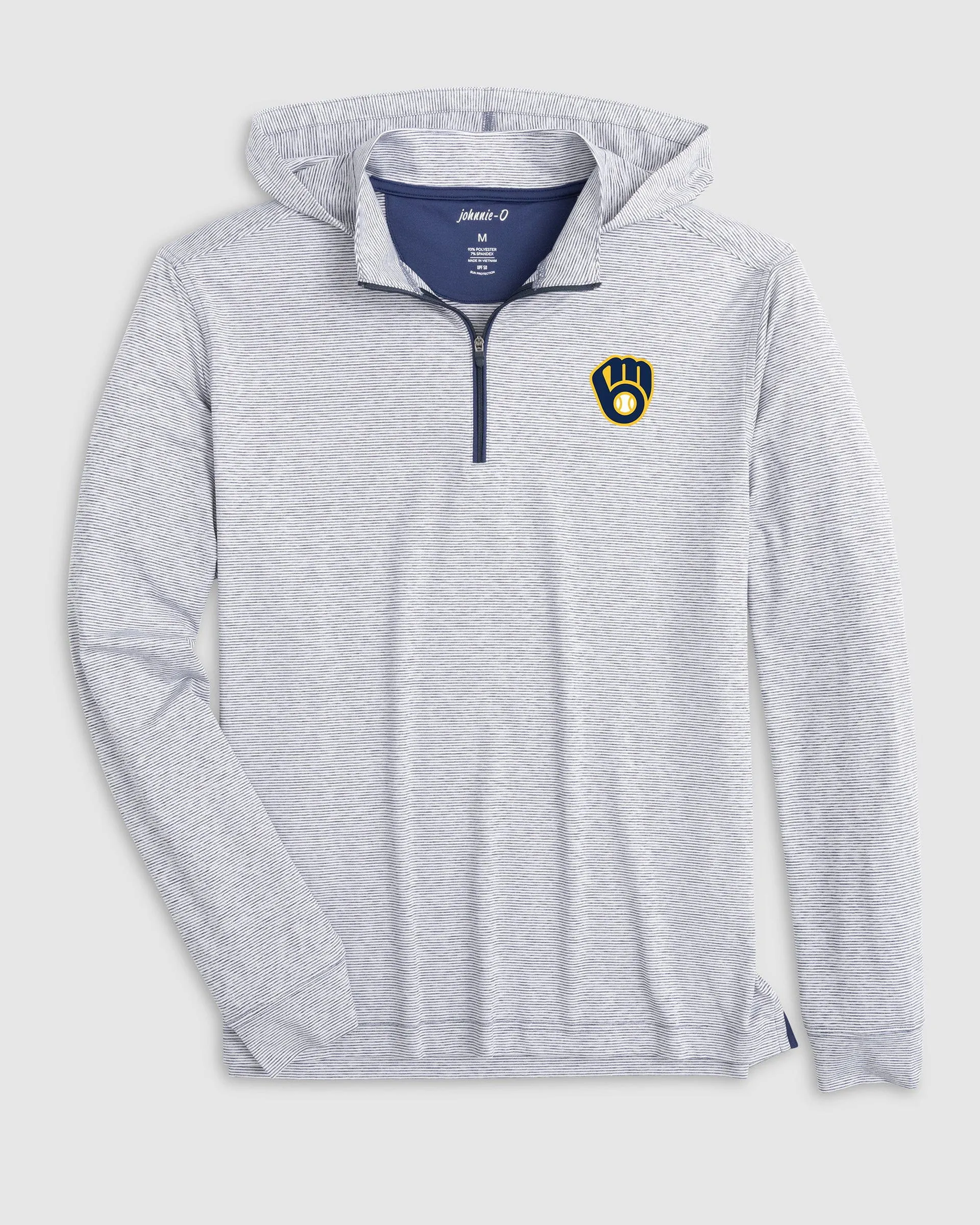 Milwaukee Brewers Hybrid Performance 1/4 Zip Hoodie sold by Johnnie-O product image thumbnail 2