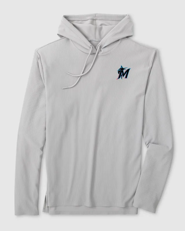 Miami Marlins Hoppin Performance Hoodie sold by Johnnie-O