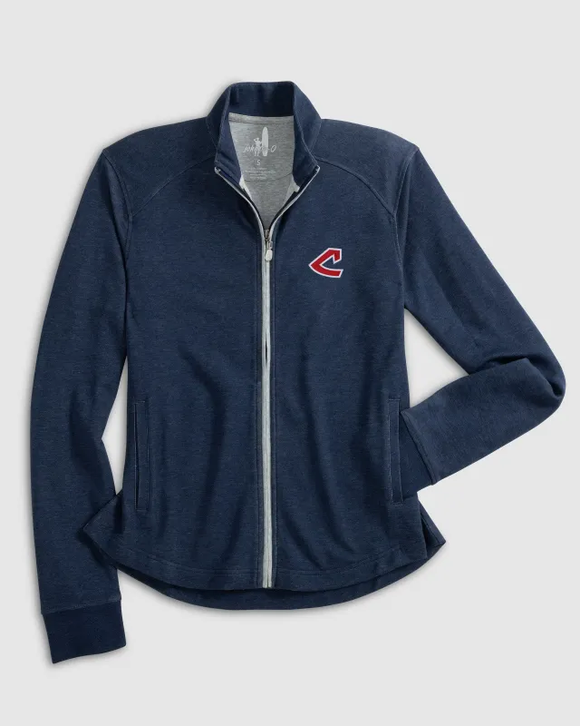 Women's Cleveland Guardians Tomi Full Zip Jacket - Cooperstown Logo sold by Johnnie-O