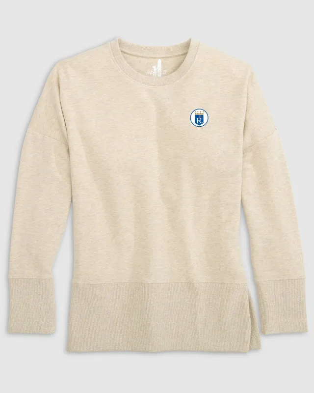 Women's Kansas City Royals Brittany Crewneck Sweatshirt - Cooperstown Logo sold by Johnnie-O