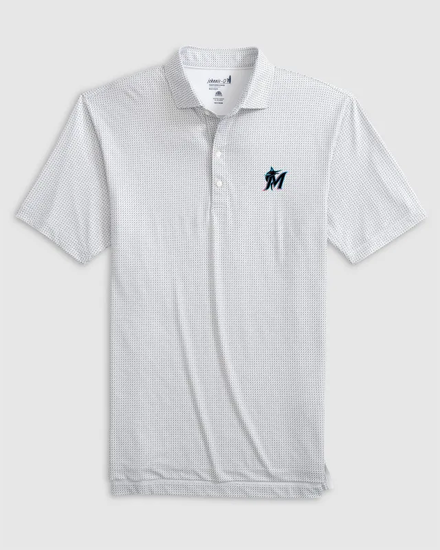 Miami Marlins Tee Time Performance Jersey Polo sold by Johnnie-O