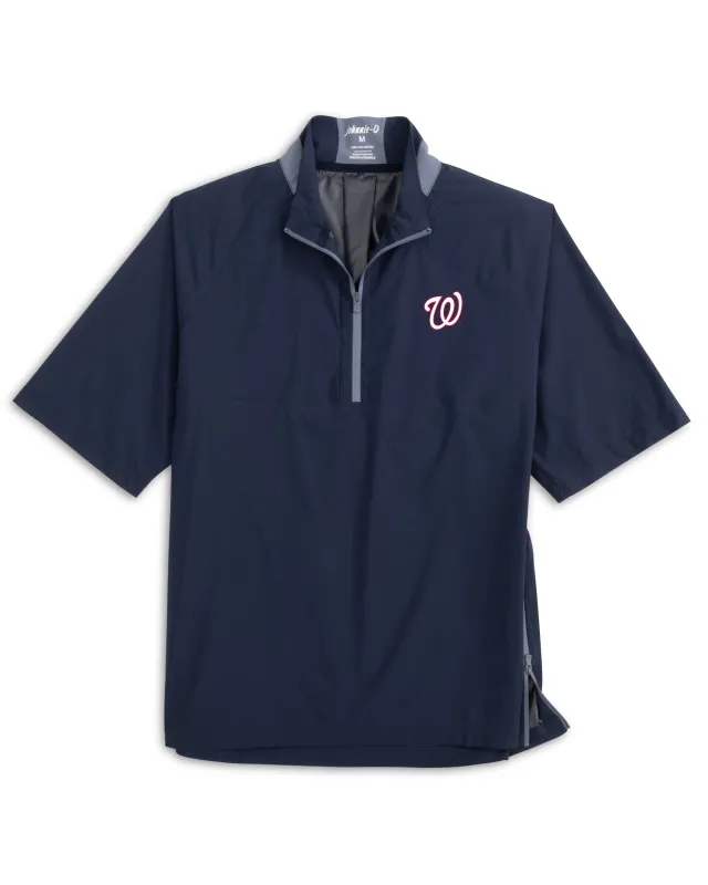 Washington Nationals Stealth Stowable Short Sleeve Rain Jacket sold by Johnnie-O