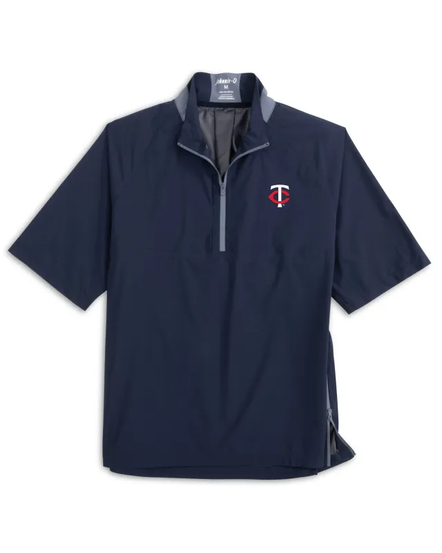 Minnesota Twins Stealth Stowable Short Sleeve Rain Jacket sold by Johnnie-O