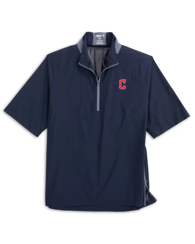 Cleveland Guardians Stealth Stowable Short Sleeve Rain Jacket sold by Johnnie-O