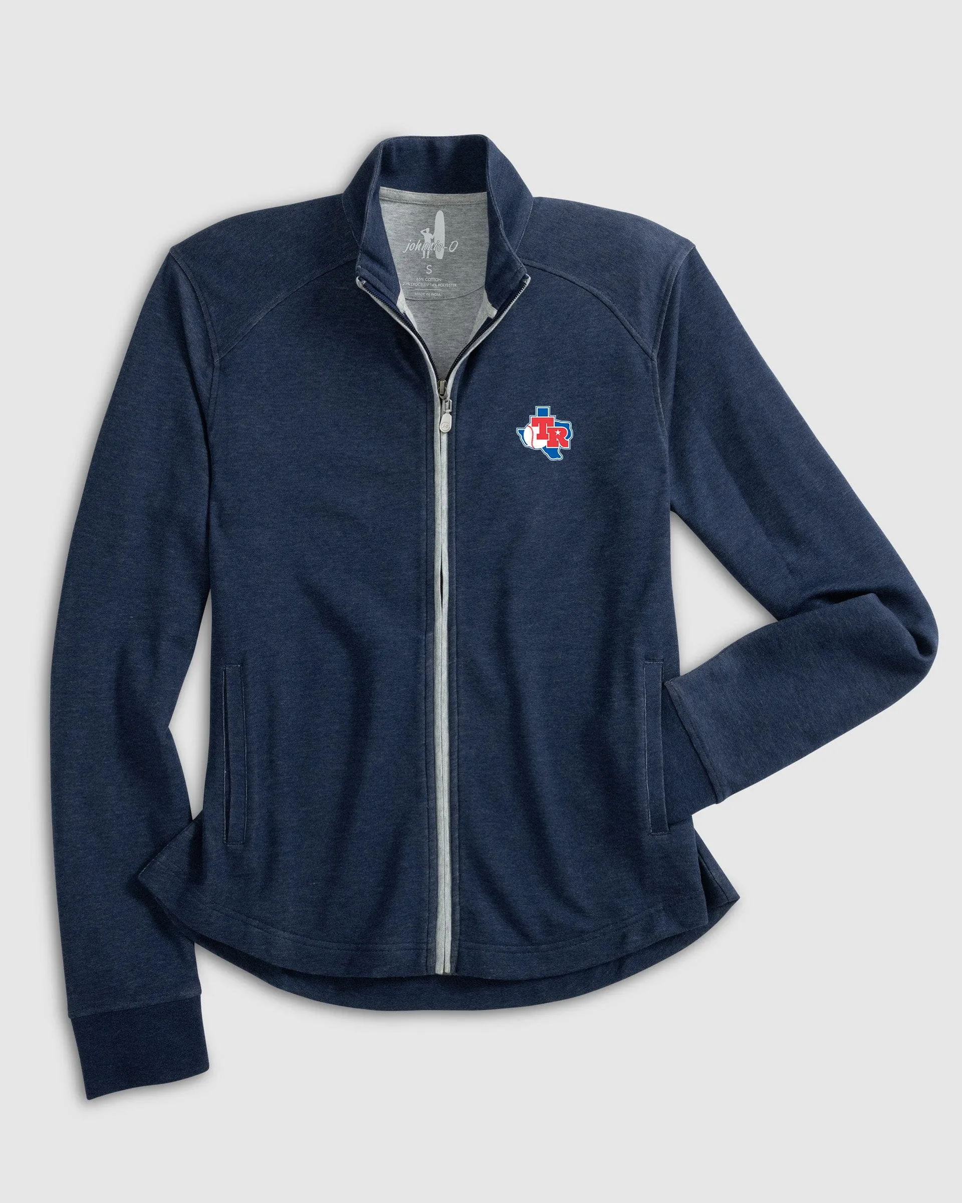 Women's Texas Rangers Tomi Full Zip Jacket - Cooperstown Logo sold by Johnnie-O