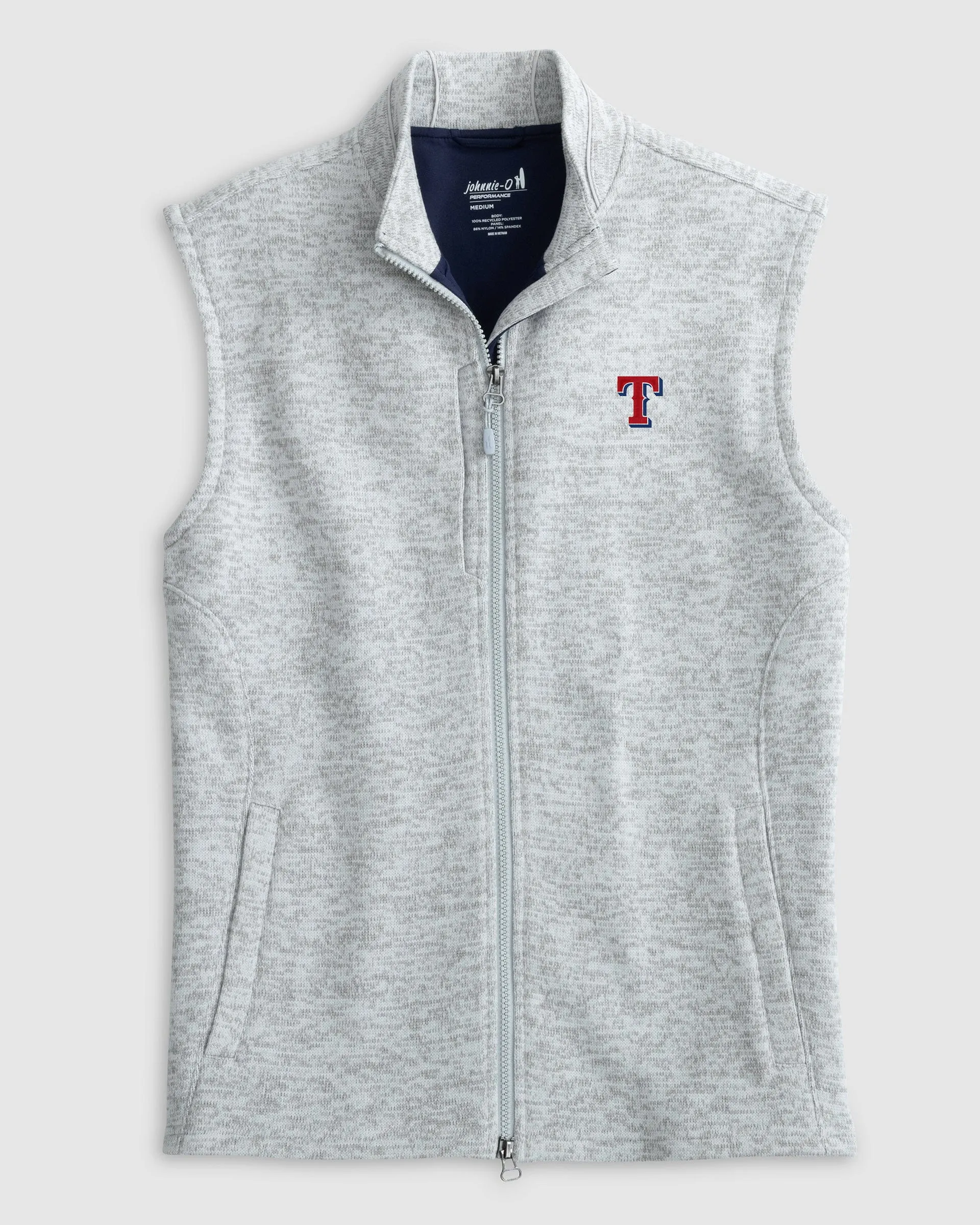Texas Rangers Denalis Performance Fleece Vest sold by Johnnie-O