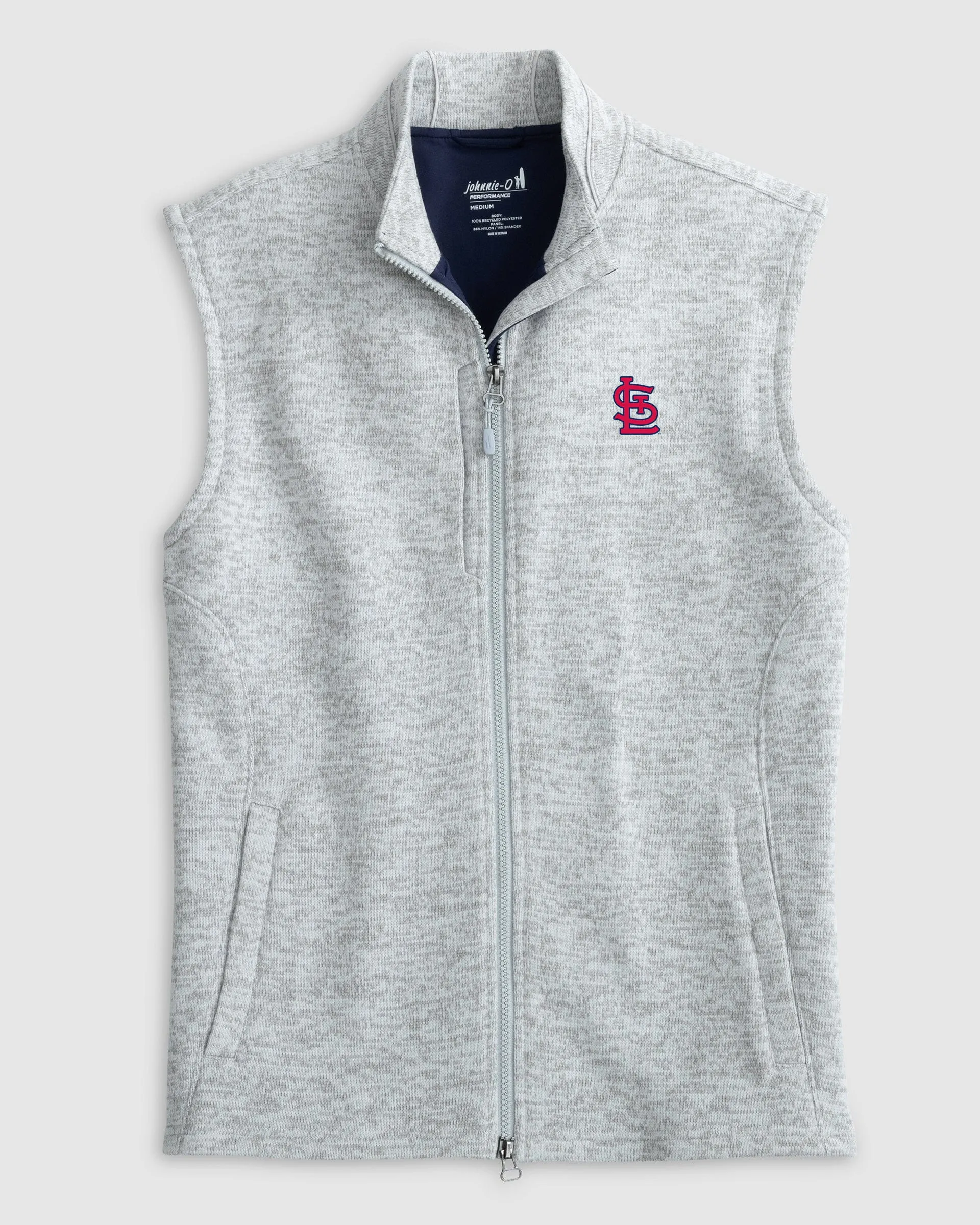 St. Louis Cardinals Denalis Performance Fleece Vest sold by Johnnie-O
