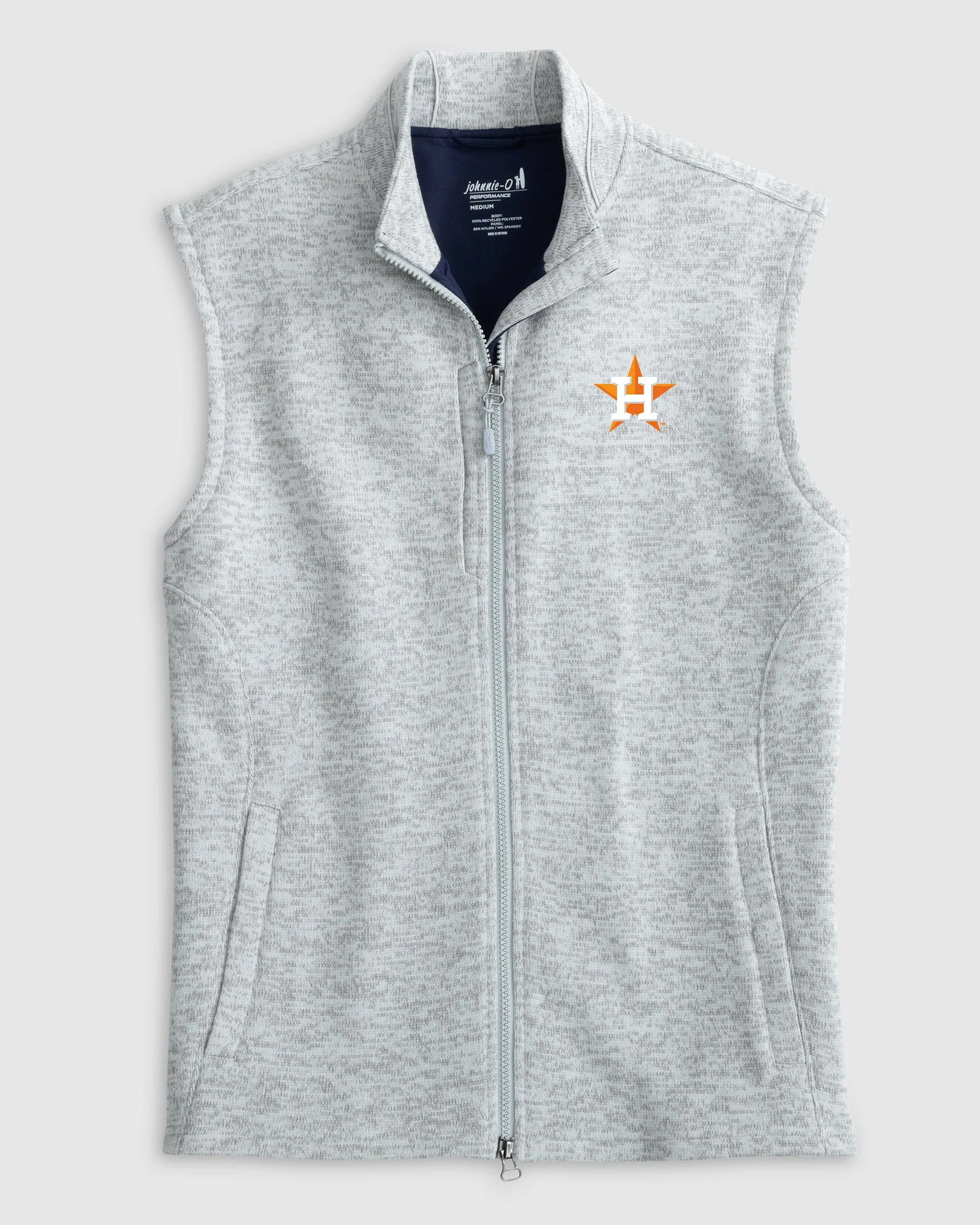 Houston Astros Denalis Performance Fleece Vest sold by Johnnie-O