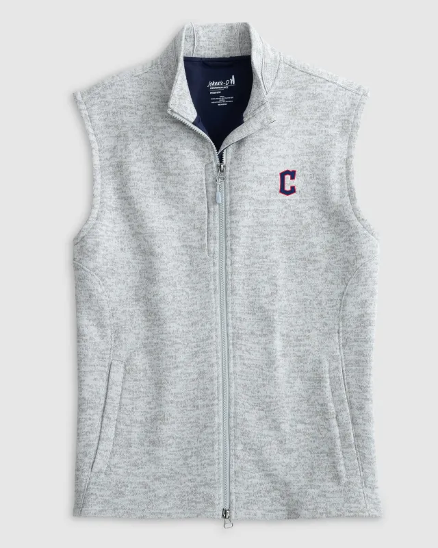 Cleveland Guardians Denalis Performance Fleece Vest sold by Johnnie-O