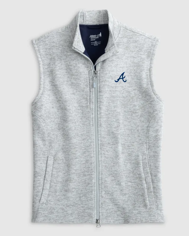 Atlanta Braves Denalis Performance Fleece Vest sold by Johnnie-O