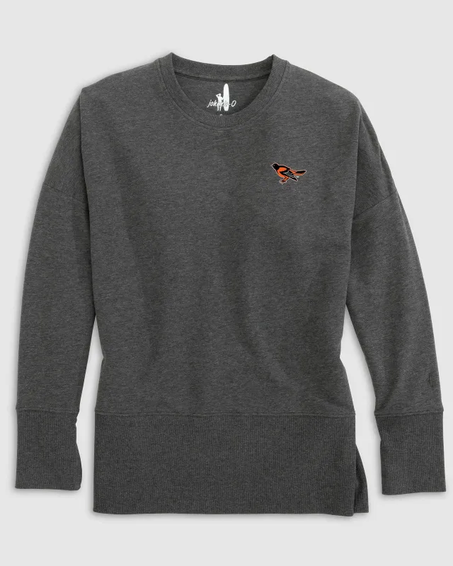 Women's Baltimore Orioles Brittany Crewneck Sweatshirt - Cooperstown Logo sold by Johnnie-O