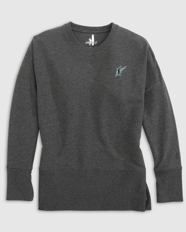 Women's Miami Marlins Brittany Crewneck Sweatshirt - Cooperstown Logo sold by Johnnie-O