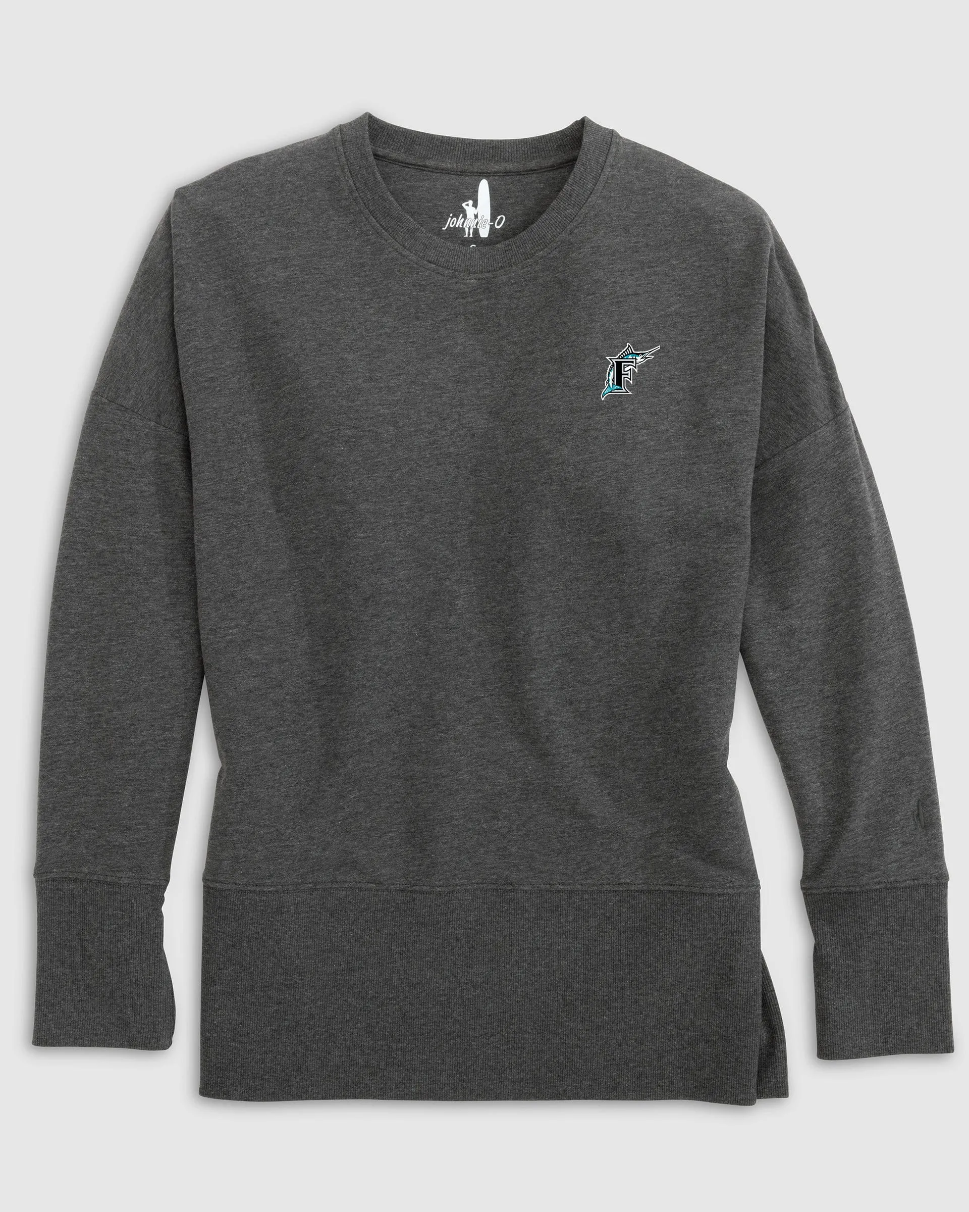 Women's Miami Marlins Brittany Crewneck Sweatshirt - Cooperstown Logo sold by Johnnie-O