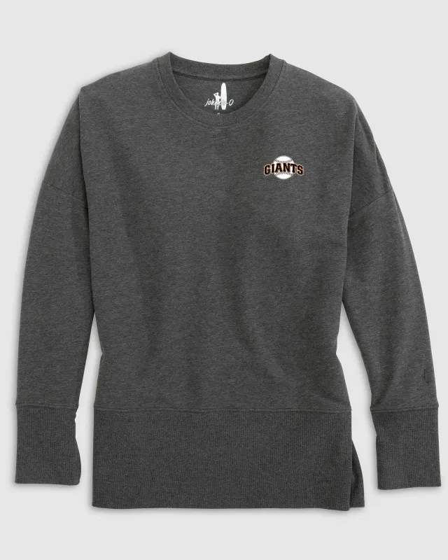 Women's San Francisco Giants Brittany Crewneck Sweatshirt - Cooperstown Logo sold by Johnnie-O