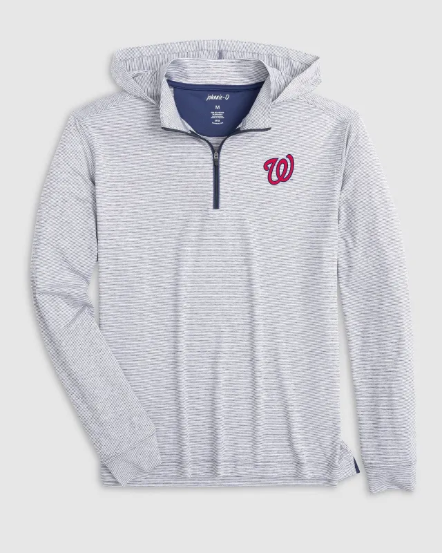 Washington Nationals Hybrid Performance 1/4 Zip Hoodie sold by Johnnie-O