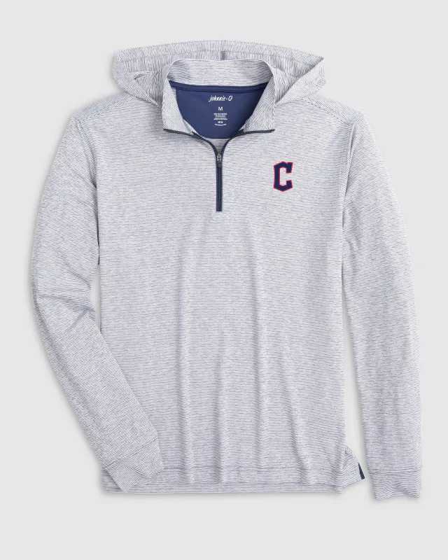 Cleveland Guardians Hybrid Performance 1/4 Zip Hoodie sold by Johnnie-O