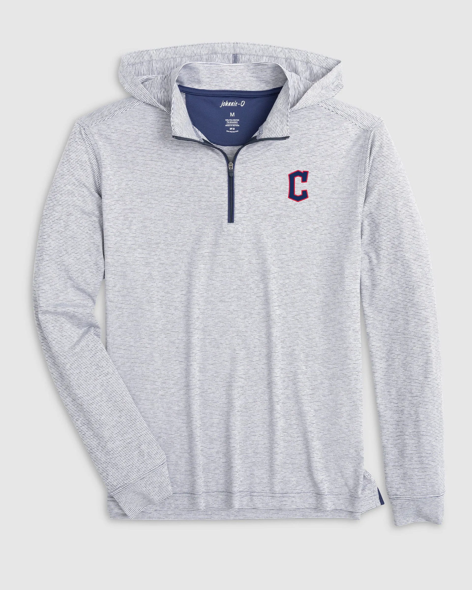 Cleveland Guardians Hybrid Performance 1/4 Zip Hoodie sold by Johnnie-O