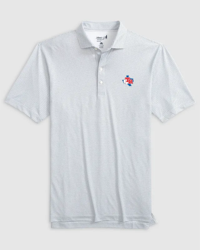 Texas Rangers Tee Time Performance Jersey Polo - Cooperstown Logo sold by Johnnie-O