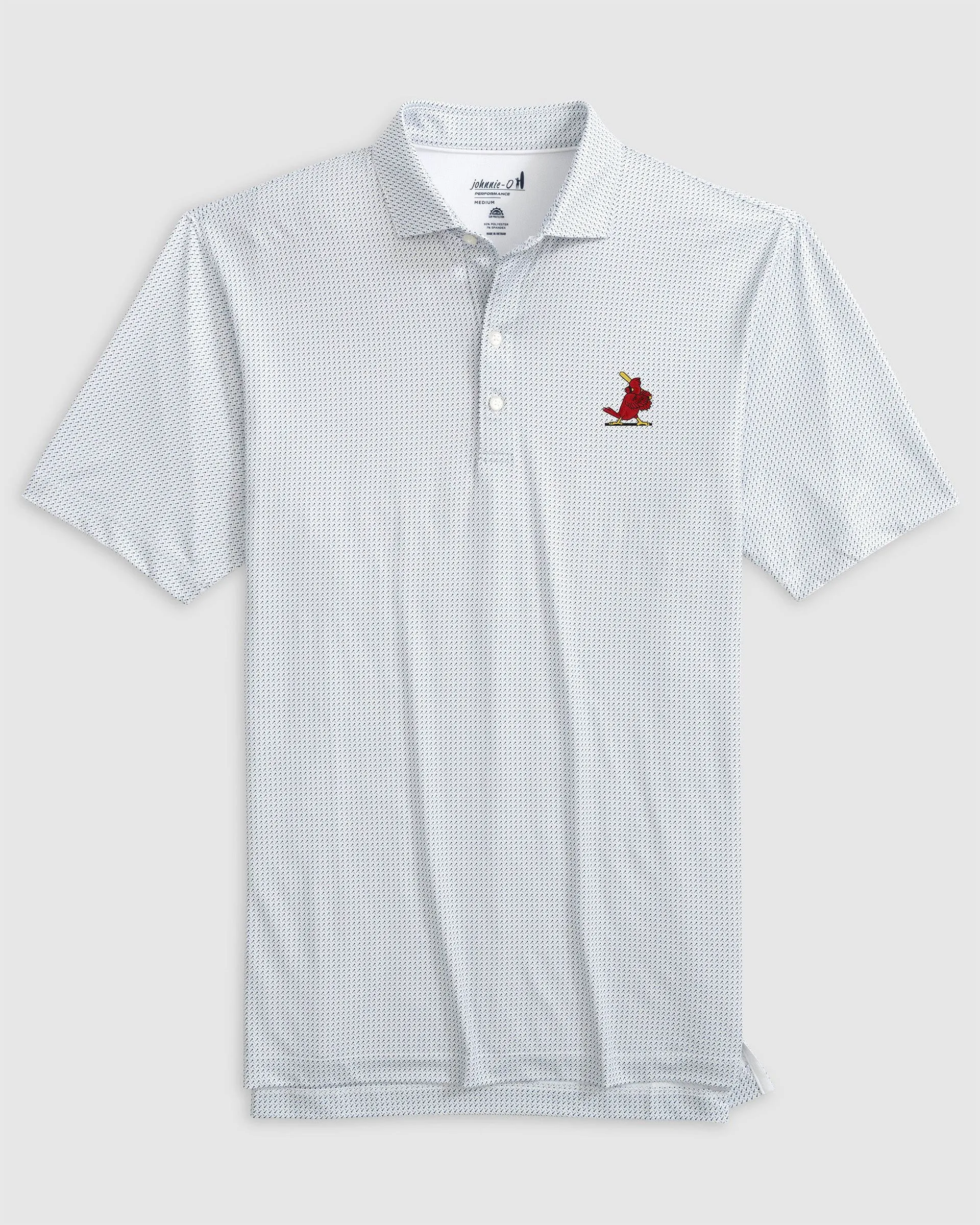 St. Louis Cardinals Tee Time Performance Jersey Polo - Cooperstown Logo sold by Johnnie-O