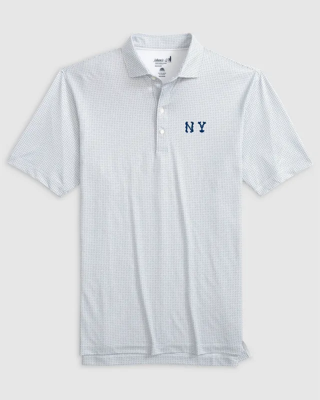 New York Yankees Tee Time Performance Jersey Polo - Cooperstown Logo sold by Johnnie-O