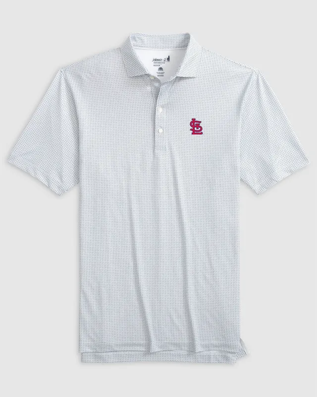 St. Louis Cardinals Tee Time Performance Jersey Polo sold by Johnnie-O