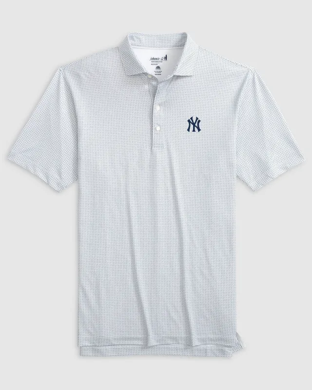 New York Yankees Tee Time Performance Jersey Polo sold by Johnnie-O