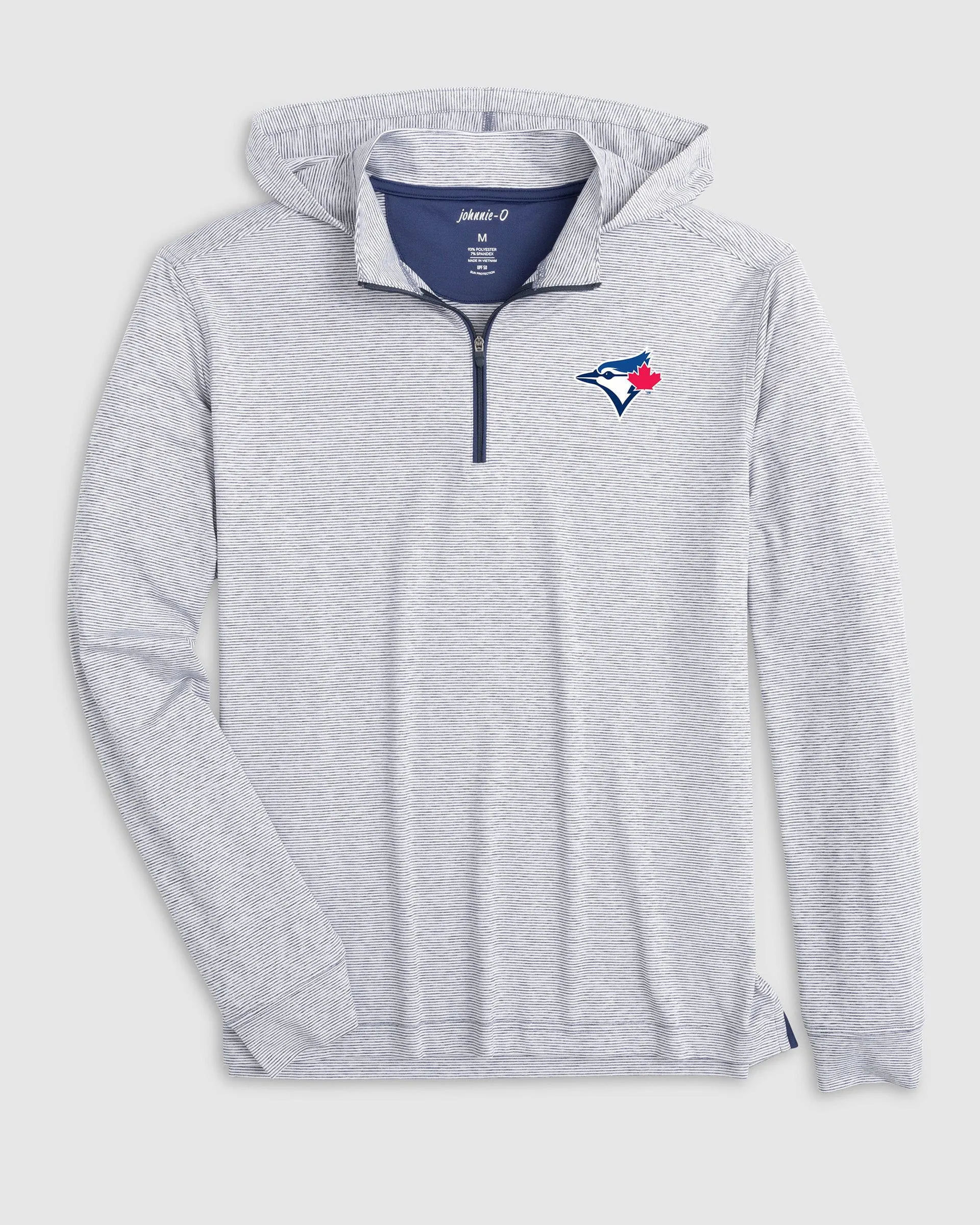 Toronto Blue Jays Hybrid Performance 1/4 Zip Hoodie sold by Johnnie-O