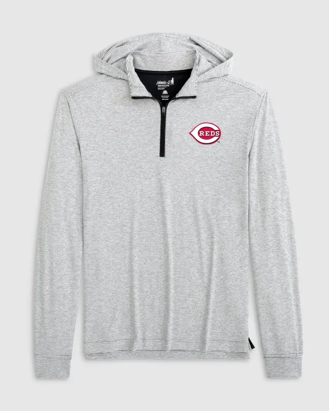 Cincinnati Reds Hybrid Performance 1/4 Zip Hoodie sold by Johnnie-O