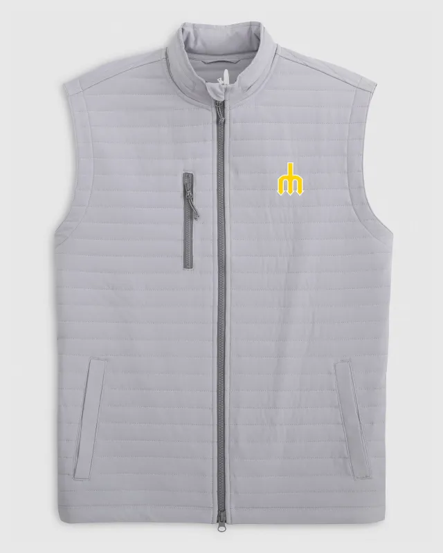 Seattle Mariners Crosswind Quilted Performance Vest - Cooperstown Logo sold by Johnnie-O