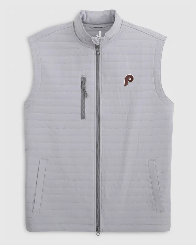 Philadelphia Phillies Crosswind Quilted Performance Vest - Cooperstown Logo sold by Johnnie-O