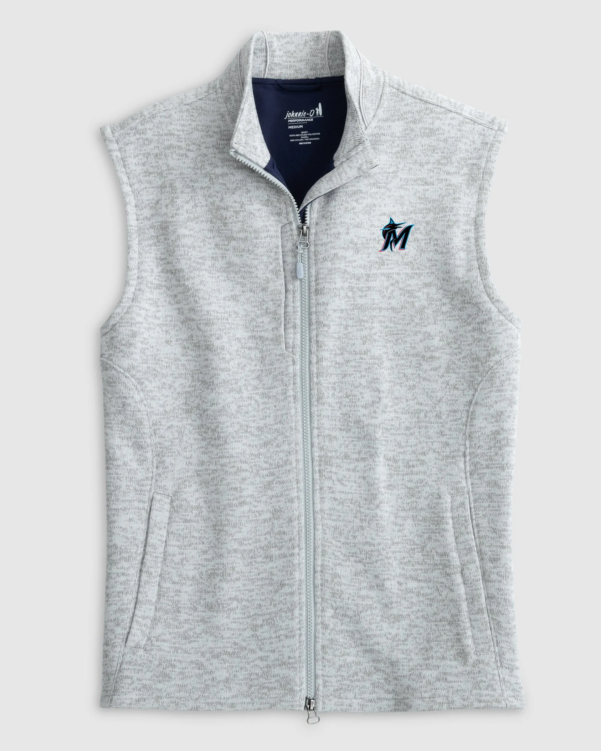 Miami Marlins Denalis Performance Fleece Vest sold by Johnnie-O product image thumbnail 2