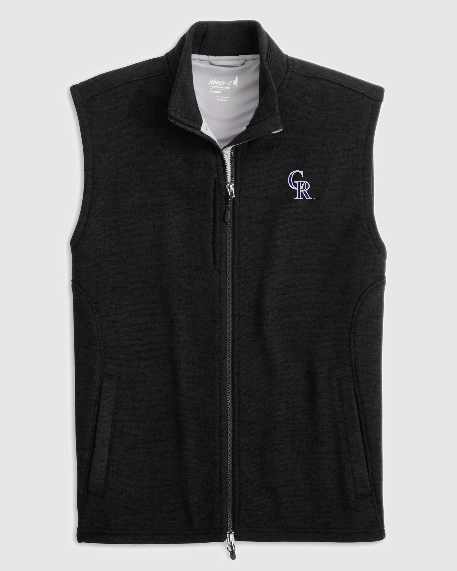Colorado Rockies Denalis Performance Fleece Vest sold by Johnnie-O