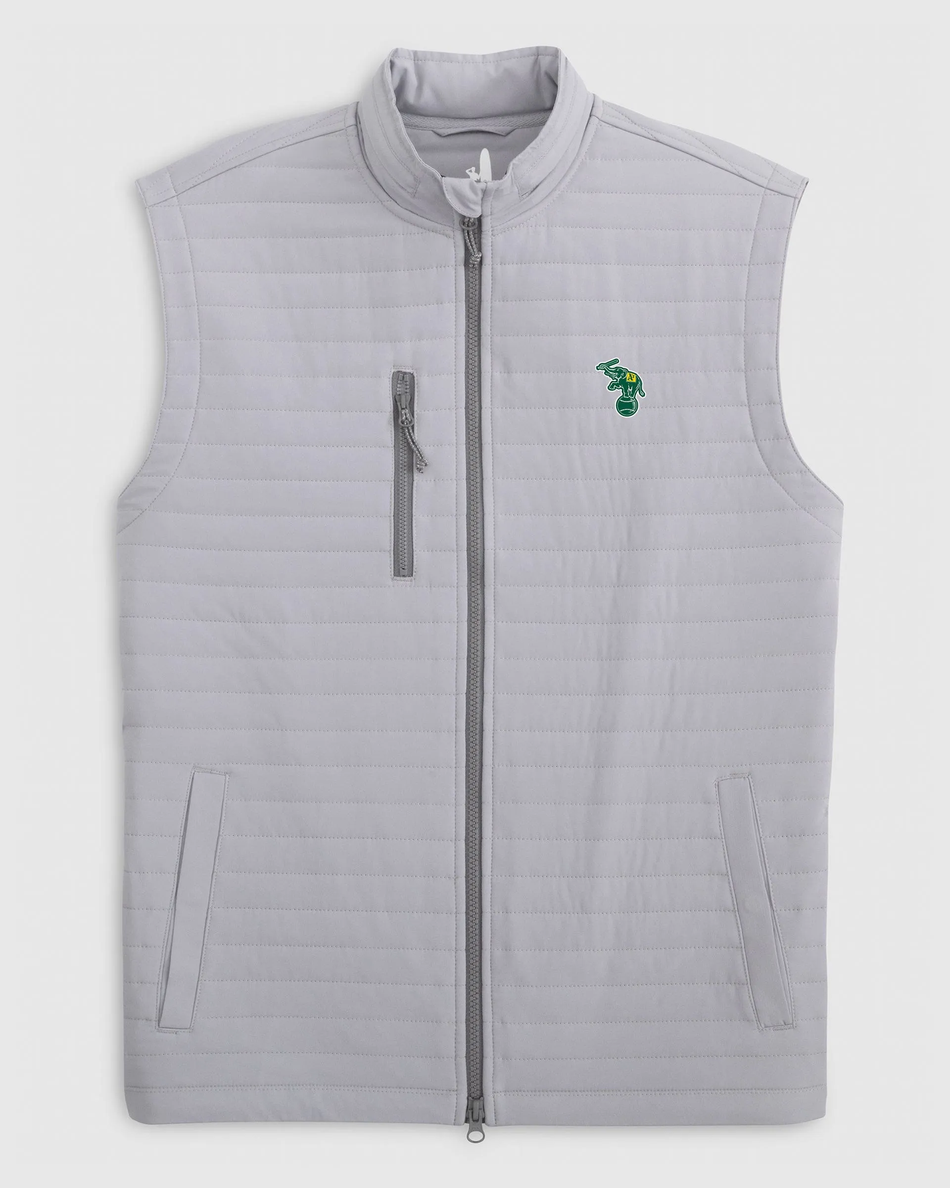Oakland Athletics Crosswind Quilted Performance Vest - Cooperstown Logo sold by Johnnie-O product image thumbnail 2