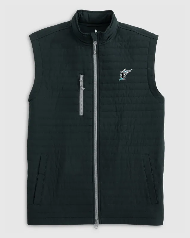 Miami Marlins Crosswind Quilted Performance Vest - Cooperstown Logo sold by Johnnie-O