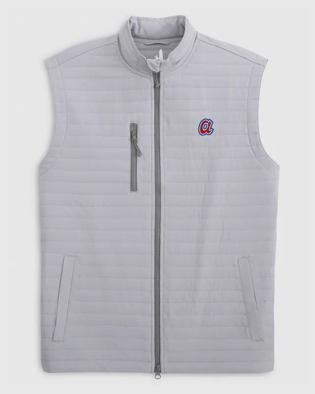 Atlanta Braves Crosswind Quilted Performance Vest - Cooperstown Logo sold by Johnnie-O