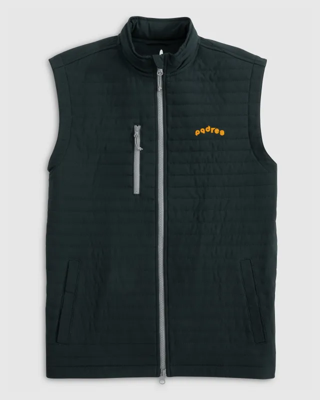 San Diego Padres Crosswind Quilted Performance Vest - Cooperstown Logo sold by Johnnie-O