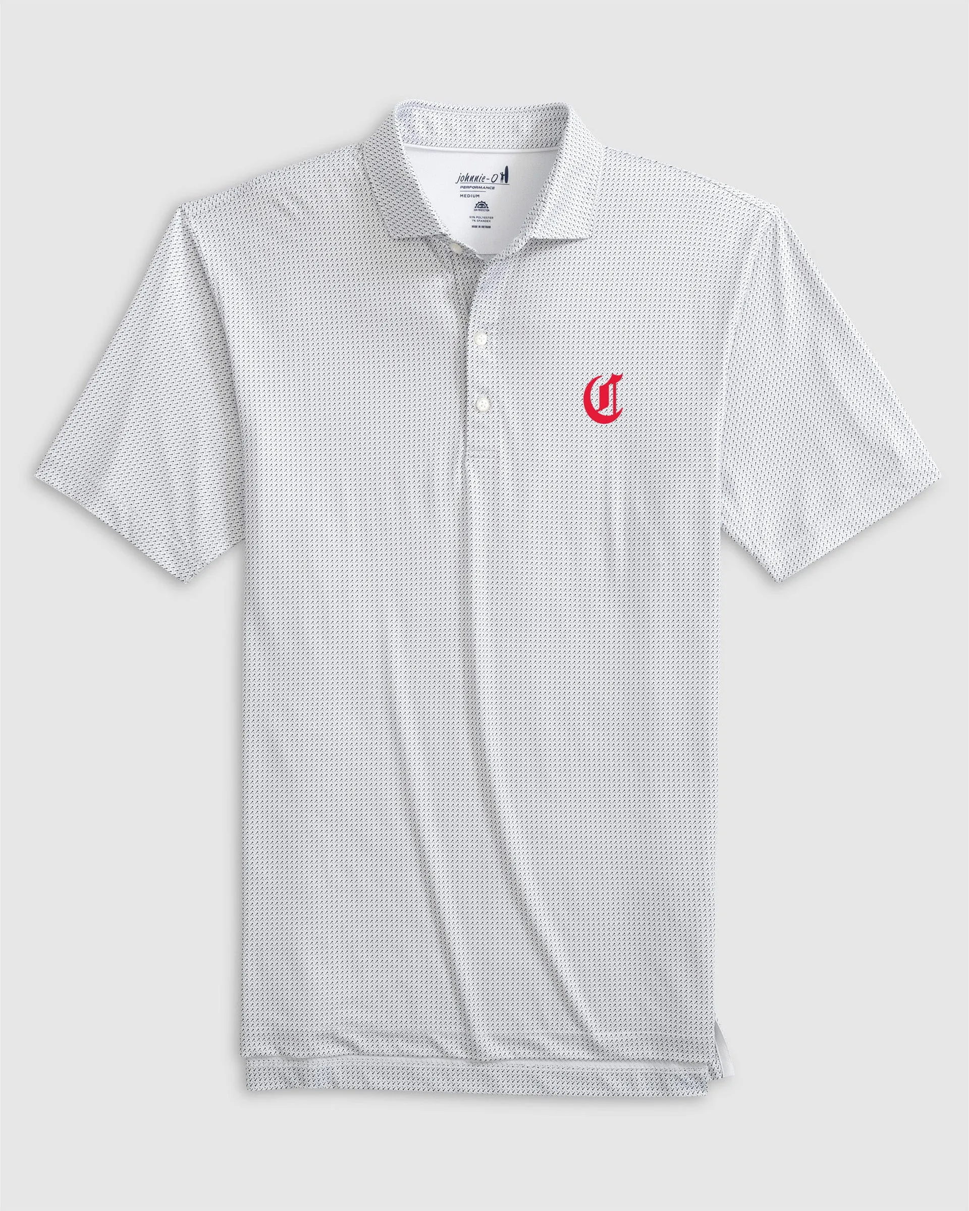 Cincinnati Reds Tee Time Performance Jersey Polo - Cooperstown Logo sold by Johnnie-O